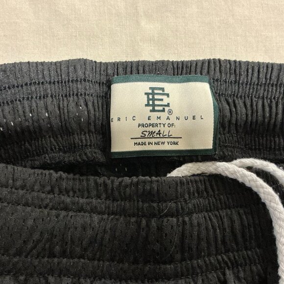 Black Eric Emmanuel Mesh Shorts Sliver Lightning small - Picture 3 of 6